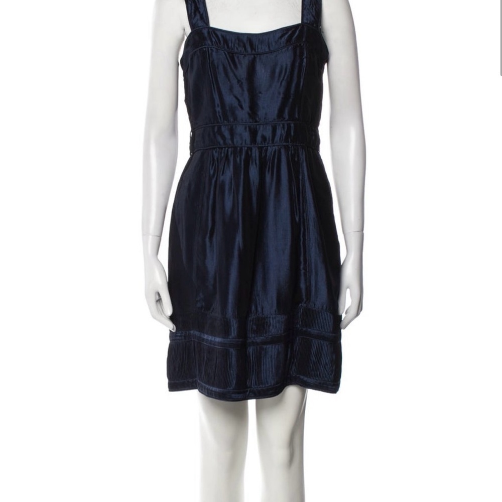 Burberry Navy Blue Midi Dress - Formal Dress - wedding - Size 8 - Picture 2 of 4